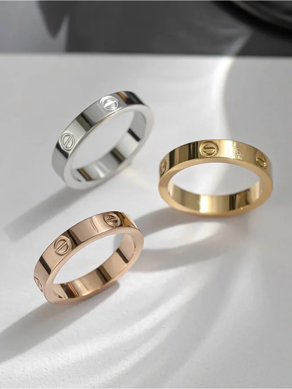 Generic Silver Screw Stainless Steel Ring